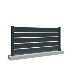 Clôture ranch panneau ajouré 6 lames L 1911 x H 1090 mm (Gris anthracite RAL7016)