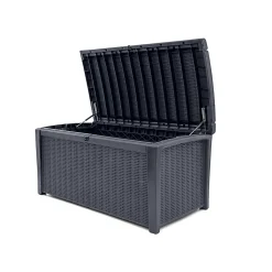 Coffre de jardin BORNEO en résine - KETER - gris - 416 litres