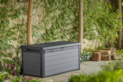 Coffre de jardin cortina en résine coloris gris anthracite - 570L - KETER