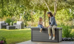 Coffre de jardin cortina en résine coloris gris anthracite - 570L - KETER