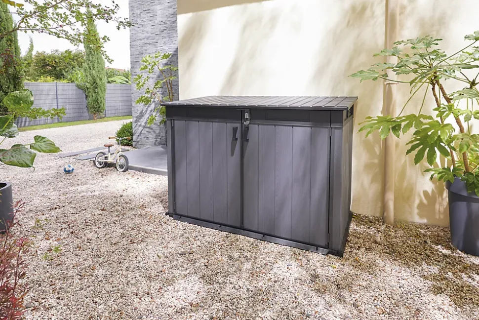 Coffre de jardin Cortina mega en résine coloris gris anthracite - 2020L - KETER