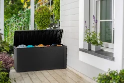 Coffre de jardin Emily 270L Keter coloris marron L.118 x P.45 x H.57 cm