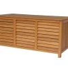 Coffre de jardin en bois "Macao" 130 x 64 x 60 cm Marron