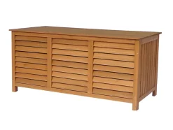 Coffre de jardin en bois "Macao" 130 x 64 x 60 cm Marron