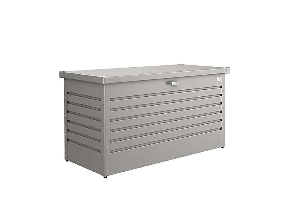 Coffre de jardin métal Biohort T130 gris quartz 460L