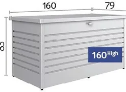 Coffre de jardin métal Biohort T160HIGH bronze 830L