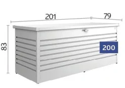 Coffre de jardin métal Biohort T200 gris foncé 1050L