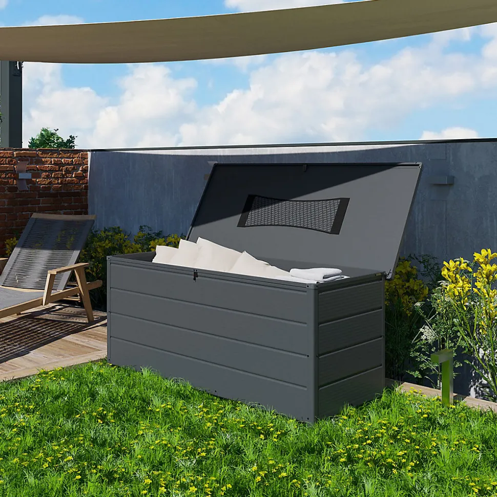 Coffre de jardin résine anthracite 780 L