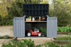 Coffre de jardin SIO MAX en résine - KETER - noir et gris - 1200 litres