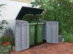 Coffre de jardin SIO MAX en résine - KETER - noir et gris - 1200 litres