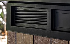 Coffre de jardin WALNUT Signature mega en résine effet bois - coloris noyer - 2020L - KETER