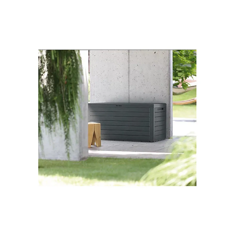 Coffre de jardin Woodebox Anthracite - 280L - 116cm