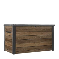 Coffre de rangement en résine Ontario Walnut coloris noyer 870L Keter