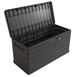 Coffre de rangement extérieur 350L - Coffre de Jardin Gris 118.5x52x57cm - Poignées de transport - Résistant à l'eau ArtPlast