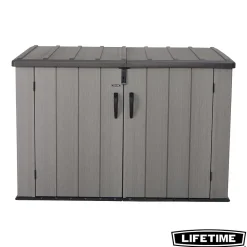 Coffre de rangement extérieur Lifetime en résine l.191,1 x H.132,2 x P.108 cm 2124L marron
