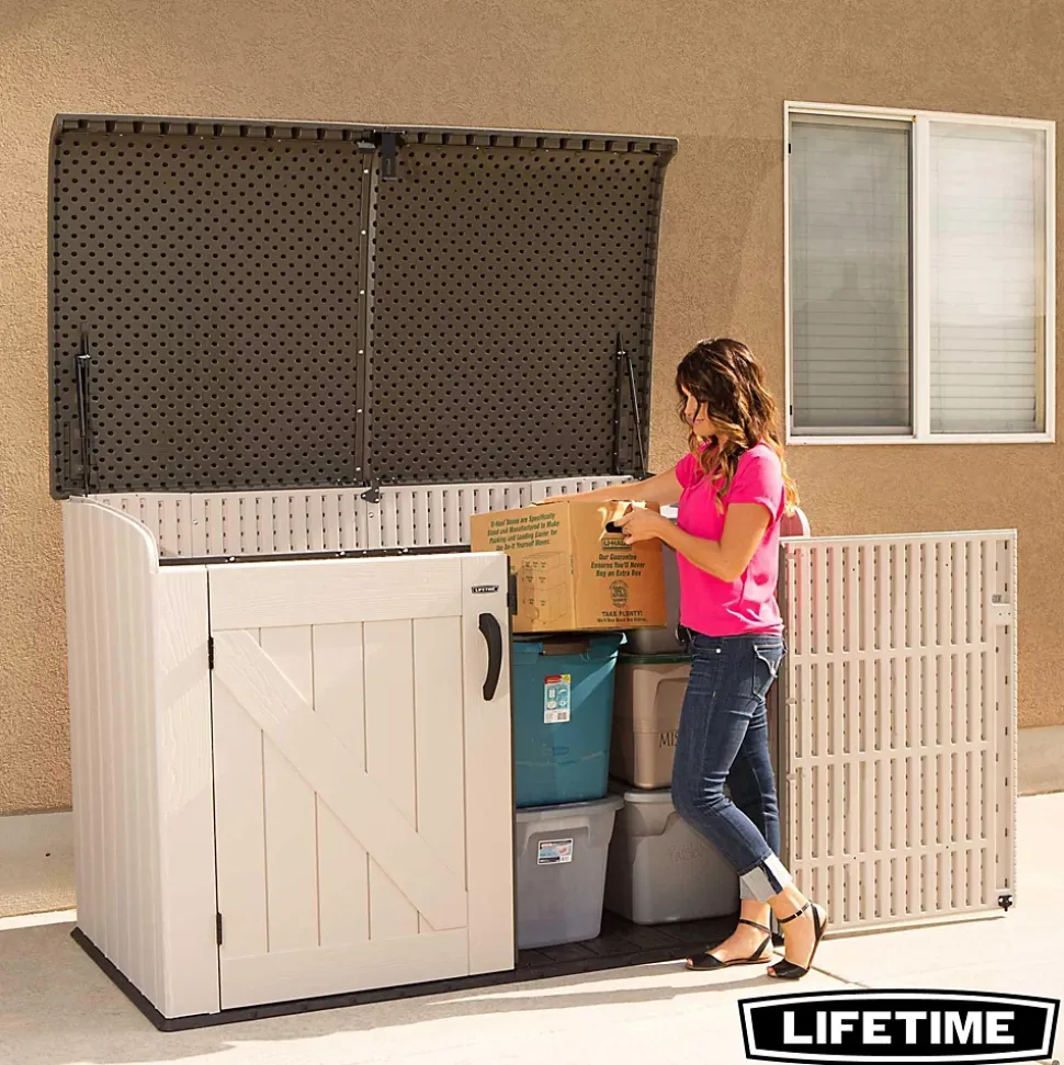 Coffre de rangement extérieur Lifetime en résine l.191,1 x H.132,2 x P.108 cm 2124L beige