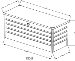 Coffre de rangement métal Blooma 635L