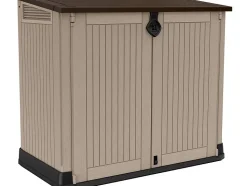Coffre jardin en résine "Caracas" 880L 132 x 71.5 x 113.5 cm Beige