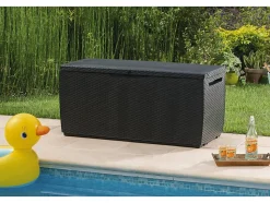 Coffre jardin résine "Capri" 305 L 123 x 53.5 x 57 cm Gris anthracite