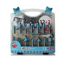 Coffret 12+2 Mèches De Défonceuse Leman 428.700.14