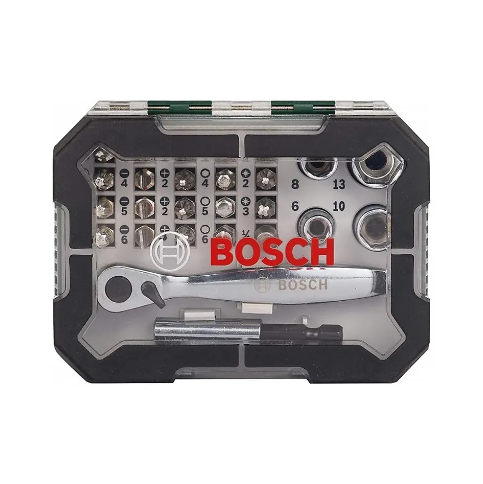 Coffret 26 pièces Bosch 2607017322 Embouts de vissage + Clé à Cliquet