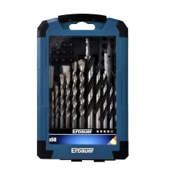 Coffret assortiment forets et embouts perçage vissage Erbauer (50 pcs)