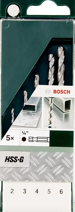 Coffret de 5 forets métal Bosch 6 pans
