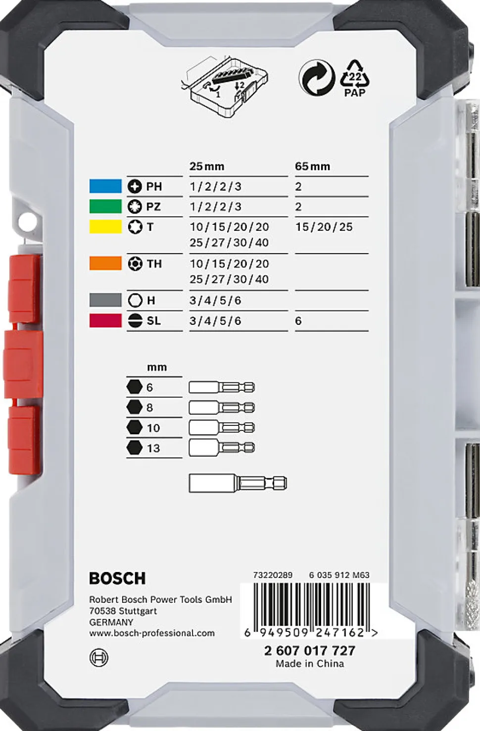 Coffret d'embouts de vissage Extra Hard Bosch 43 pièces - 2607017727
