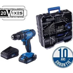 Coffret perceuse visseuse sans fil C-DTB74/1-X - 50Nm mandrin 13mm + 74 accessoires - SCHEPPACH 20V IXES + batterie 2Ah + charge