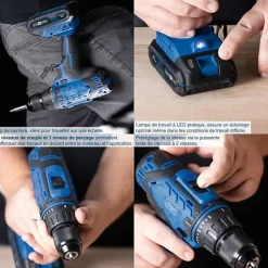 Coffret perceuse visseuse sans fil C-DTB74/1-X - 50Nm mandrin 13mm + 74 accessoires - SCHEPPACH 20V IXES + batterie 2Ah + charge