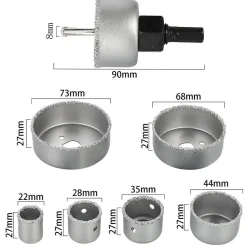 Coffret scies cloche Carbure de tungstène 9pcs