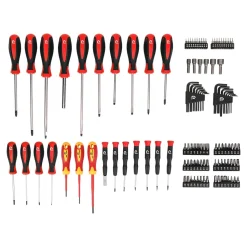 Coffret tournevis 114 pièces Performance Power, pointes magnétiques et poignée confort