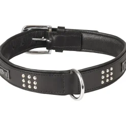 Collier Cuir SEDONA noir taille XXL 51-60 cm pour chien.