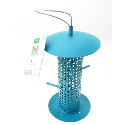 Colonne à arachides Jado turquoise D 14 par 26.5 cm, pour oiseaux