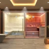 Combi Sauna Hammam Boreal Sublimation Rouge - 8 places - 340 x 175 x 210