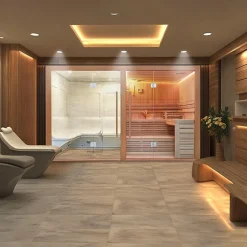 Combi Sauna Hammam Boreal Sublimation Rouge - 8 places - 340 x 175 x 210