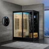 Combi Sauna Infrarouge Douche Hammam Boreal IR-H 180G BLACK - gauche