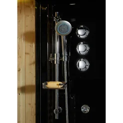 Combi Sauna Infrarouge Douche Hammam Boreal IR-H 180G BLACK - gauche