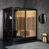 Combi Sauna Infrarouge Douche Hammam Boreal IR-H 220D BLACK - droite