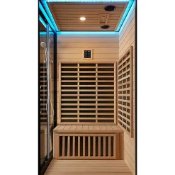 Combi Sauna Infrarouge Douche Hammam Boreal IR-H 220D BLACK - droite