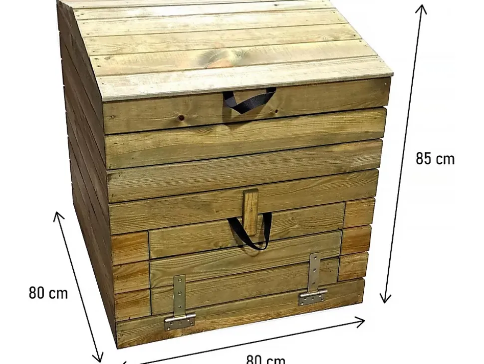 Composteur en bois 500L "Douglas" 80 x 80 x 85 cm