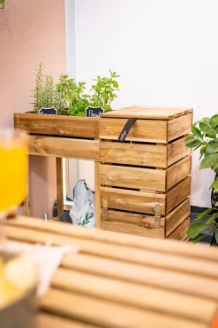 Composteur Essencia 2 bacs bois 70L Jardipolys