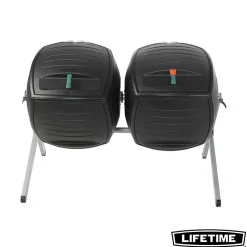 Composteur Lifetime 380L noir H.111 x l.144 cm