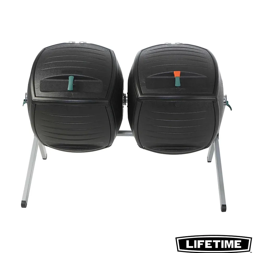 Composteur Lifetime 380L noir H.111 x l.144 cm