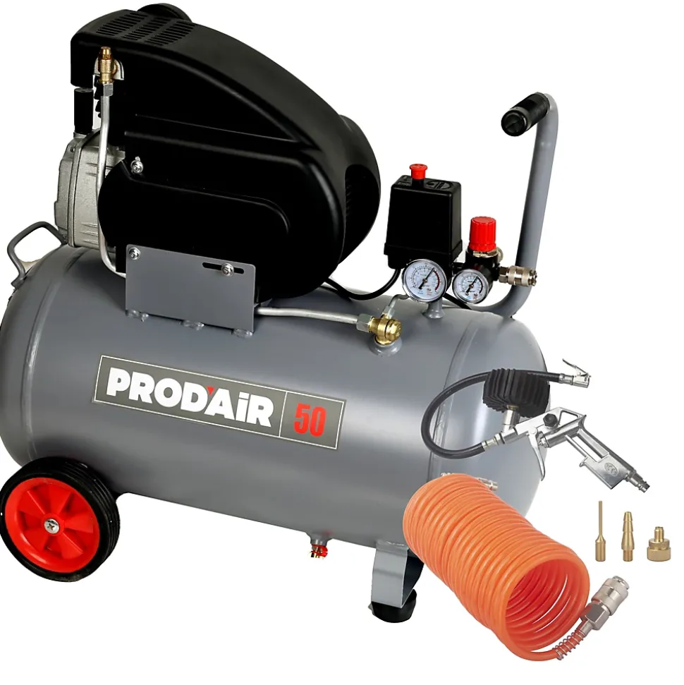 Compresseur 50 Litres 2CV lubrifié PRODAIR avec accessoires