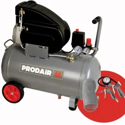 Compresseur 50 Litres 2CV lubrifié PRODAIR avec accessoires
