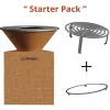 CORTENÉA kit starter : brasero + grille et rebord 100 cm