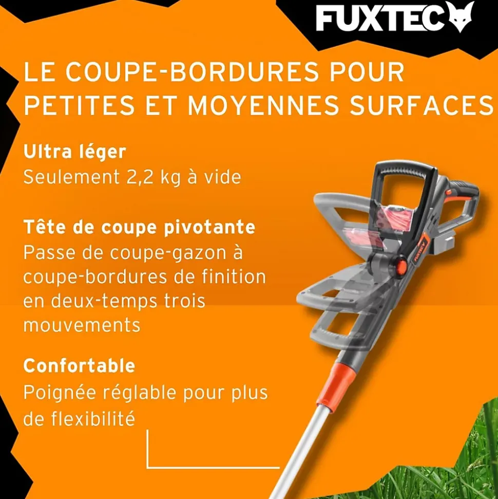 Coupe bordure batterie - FUXTEC FX-E1RT20 - 20V - Sans batterie ni chargeur