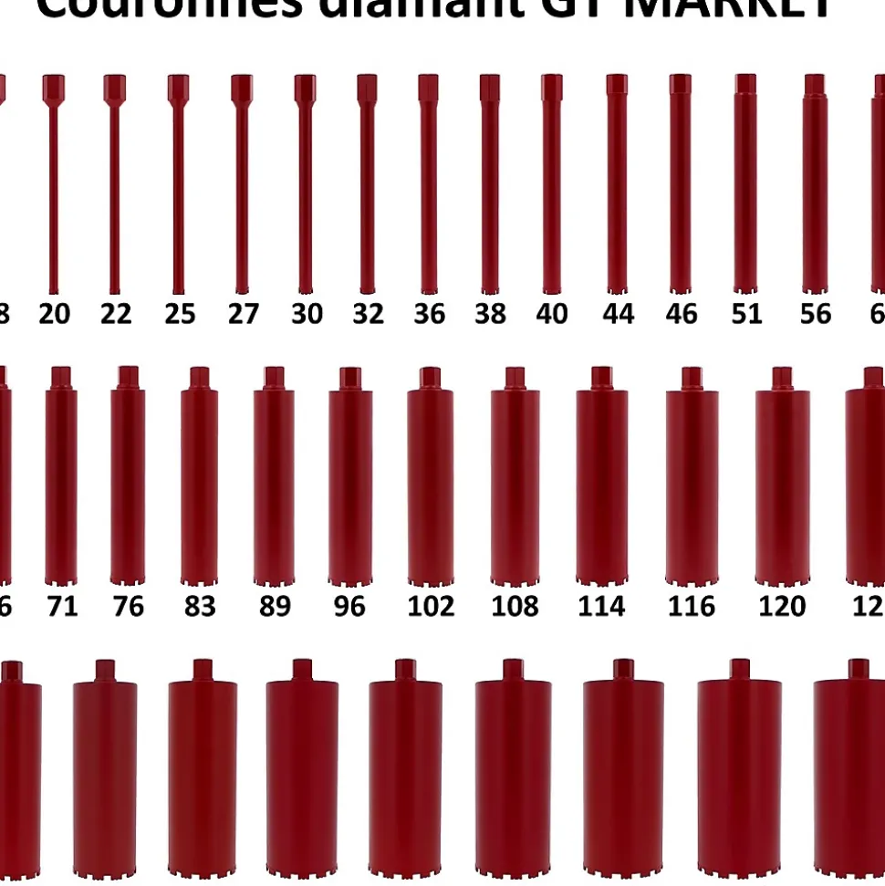 Couronne diamant 56 mm pour carotteuse - GT MARKET