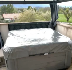 Couverture Cov'In pour Spa Intérieur - Spa Inférieur à 2,6m x 2,6m - Bâche Sable - POOLCO